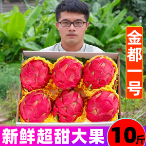 广西红心火龙果新鲜10斤当季海现摘南孕妇水果金都一号整箱红肉果