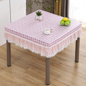 方桌桌布防水防油免洗ins风正方形麻将机桌布罩家用小清新餐桌布