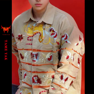 Tame Yak|中国风国潮男装刺绣衬衫男士长袖外套潮流男设计感上衣