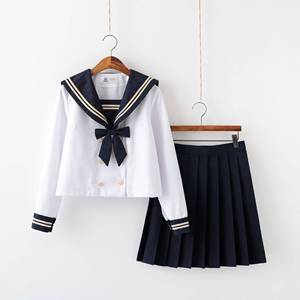 日系JK制服软妹裙双排扣二本海军风水手服校服班服学生学院风套装