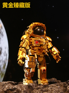 中国积木半机械宇航员小颗粒拼图太空人男孩系列益智力玩具礼物i