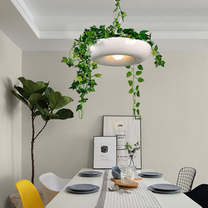 北欧空中花盆吊灯书房创意个性吧台盆栽植物巴比伦餐厅咖啡厅吊灯