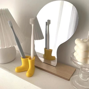 创意卡通小雨靴牙刷架情侣浴室牙具座卫生间放置牙刷架置物架摆件