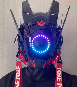 新品赛博朋克面具面罩科技感头盔机能风电子头套铁血未来战士cos