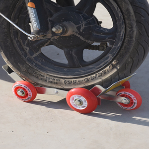 三轮车可骑行可转向轮子爆胎拖车器电动摩托车省劲破胎助推器大型