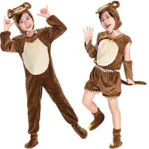小猴子演出服童儿小猴子吃西瓜猴子捞月卡通动物造型服装舞蹈服冬