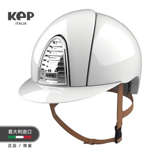 意大利进口KEP纯白银框白色儿童马术头盔骑士头盔骑马头盔男女