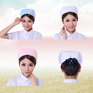 南丁格尔护士帽子护士长帽燕尾帽白色粉色蓝色加厚涤卡护士服包邮
