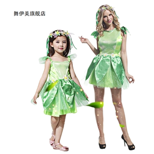 成人儿童绿仙子精灵表演出服装罗宾Peter Pan小飞侠彼得潘小绿人