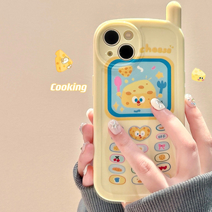 cooking 趣味可爱奶酪小灵通适用苹果15promax手机壳iphone13新款11创意卡通12女款13promax全包防摔硅胶软壳