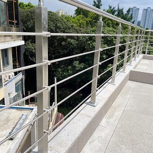304不锈钢楼梯室外护栏栏杆农村自建房立柱扶手现代简约楼梯柱子