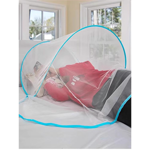 防蚊罩头部纱网帐篷防蚊头罩睡觉迷你可折叠婴儿面部床头加密蚊帐