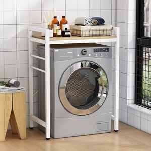 洗衣机置物架滚筒上方双层落地洗碗机架洗衣液收纳架烘干机叠放架