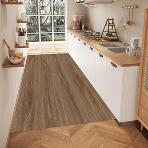 仿木纹厨房木地板地垫整铺软硅藻泥防滑吸油耐脏地毯可擦免洗脚垫