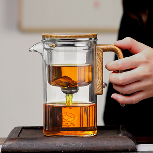 高茗叮当飘逸杯茶水分离泡茶神器茶具泡茶壶家用加厚玻璃耐高温