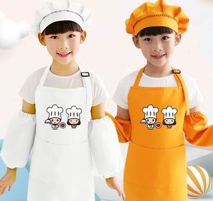 厨师工作服围裙儿童幼儿园小朋友女孩厨房烘焙厨师服套装厨师帽