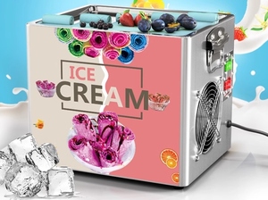 冰淇淋机插电式炒酸奶机台式厚切炒酸奶炒冰机商用摆摊炒酸奶机器