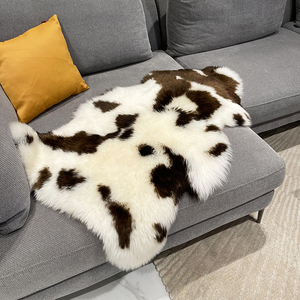 纯羊毛沙发垫坐垫羊毛毯皮毛一体整张羊皮真皮沙发垫办公室椅子垫