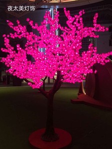 led樱花桃花树灯发光树仿真景观树灯户外防水酒店广场工程装饰灯