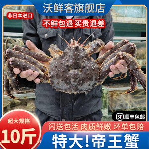 帝王蟹鲜活海鲜水产生冻10斤螃蟹长脚蟹超特大皇帝蟹巨型蜘蛛蟹