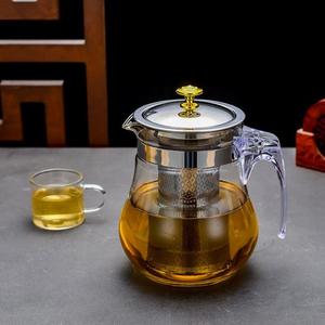 加厚玻璃茶壶耐高温防爆花茶壶不锈钢内胆过滤飘逸杯家用茶具套装