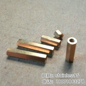 铜外六角连接铜柱螺母加长螺母双通螺母  标准螺纹M2.5*总长度