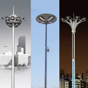 足球场蓝球场灯杆8米双头LED路灯12米15米25米升降式广场高杆灯柱