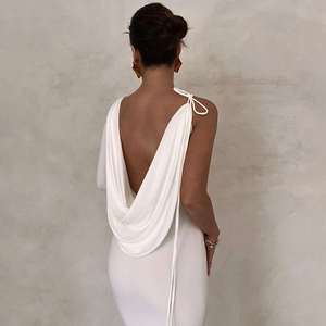 Elegant Athena Goddess One-Shoulder Slim-Fit Fishtail Dress