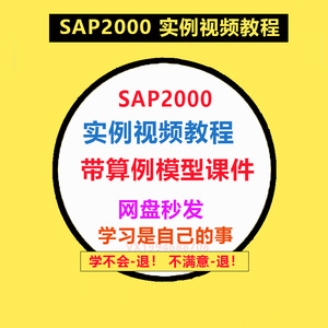 SAP2000实例视频教程带算例模型课件