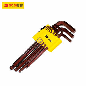 欧美德国进口技术波斯工具（BOSI TOOLS）加长球头内六角扳手9PC