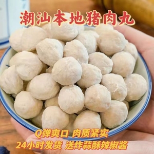 潮汕猪肉丸 正宗潮汕特产手工丸子粿条汤粉火锅食材500g
