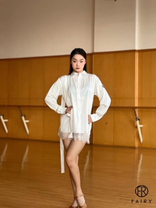 Fairy舞服新款CR068白色蕾丝边衬衫自由搭配