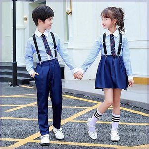 抖音同款儿童礼服表演服幼儿园男女童大合唱小学生红色朗诵演出服