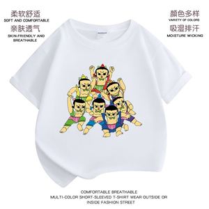 卡通动漫葫芦娃7兄弟装短袖男女儿童装t恤半袖上衣服装宝宝睡衣衫
