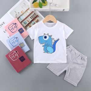 韩系儿童短袖套装夏季T恤短裤宝宝衣服男女童两件套纯棉薄款1-4岁