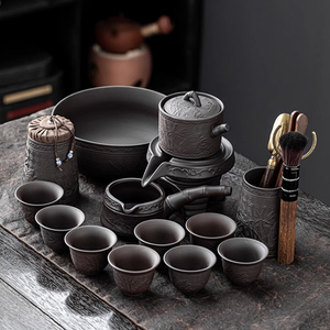 紫砂功夫茶具高档懒人石墨自动茶具套装家用冲泡茶壶中式喝茶神器