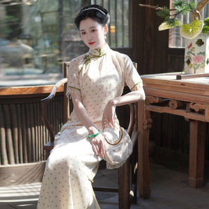 【青玉子】夏新款新中式复古旗袍一片式平裁剪古法宽松显瘦连衣裙