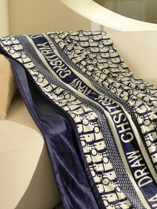 水星家纺现代简约双面印花法兰绒毯子单人双人午睡盖毯加厚珊瑚绒