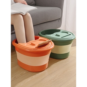日本进口MUJIE泡脚桶可折叠家用便携式加厚塑料神器足浴盆过小腿