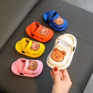 日本进口MUJIΕ儿童拖鞋夏季新可爱小熊女宝宝鞋子男童软底防滑居