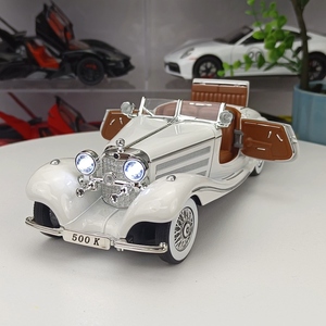 奔驰500k仿真汽车模型合金车模车载摆件1:24儿童玩具车小汽车收藏