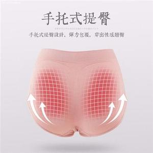 蜂巢条女士内裤女6中腰产后宫提臀束腰瘦肚子暖收腹裤头。