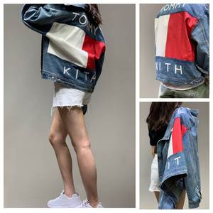 Kith& Tommy Hilfiger 20秋冬联名拼色男女同款棉质牛仔外套夹克