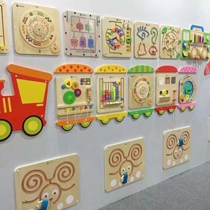 幼儿园益智区儿童墙面玩具区角墙面游戏小火车身高尺走廊墙上玩具