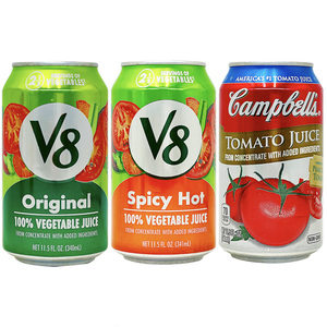 美国进口健康饮品V8混合蔬菜汁340ML  可做培养基 金宝纯番茄汁