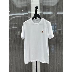 代购Moncler蒙口基础款小标刺绣男士白色短袖T恤 8C00046 8C00025