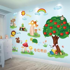 墙壁贴画可撕无痕墙壁纸自粘宝宝儿童房卧室墙面装饰幼儿园墙贴画