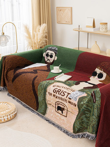 美式沙发巾盖毯防尘双人座沙发扶手盖布四季通用简约全包坐垫罩套