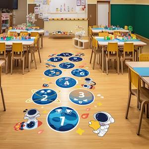 开学幼儿园环创数字跳房子地贴跳格游戏贴纸教室班级地上地面贴画