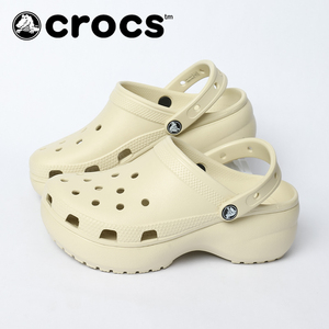 Crocs【正品清仓】云朵厚底坡跟女鞋洞洞鞋卡洛驰增高沙滩凉拖鞋